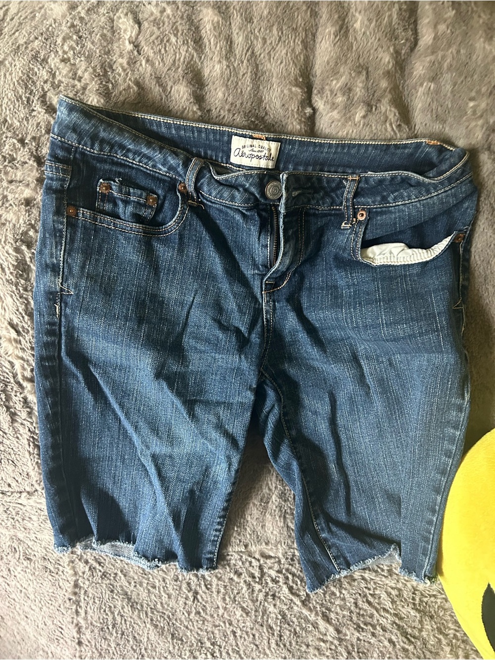 Aeropostale Dark Blue Denim Ankle Cutoff Jeans